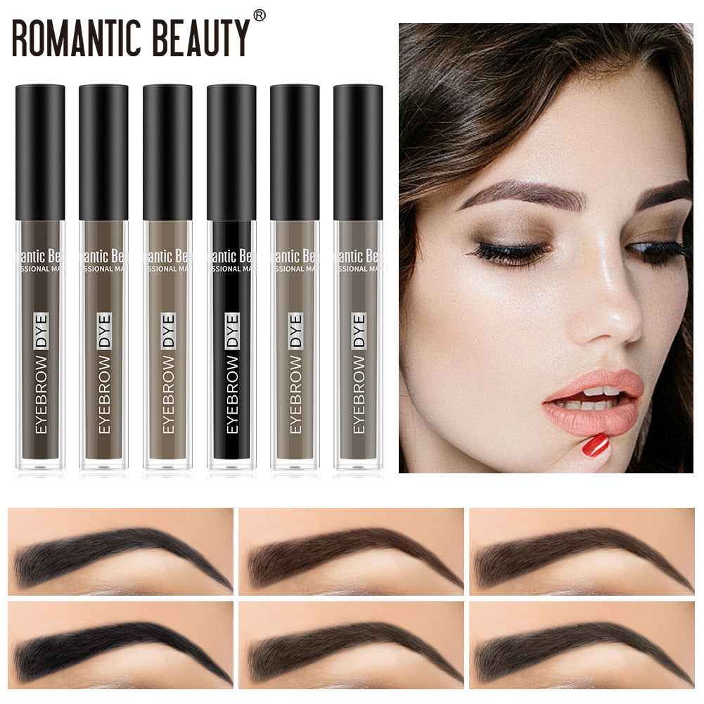 Romantic Beauty Two-Headed Brow Brush For Long-Lasting Styling Waterproof Perspiration-Proof Brow Dye - Korvel