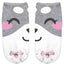 Calcetines invisibles para mujer con estampado de animales en 3D