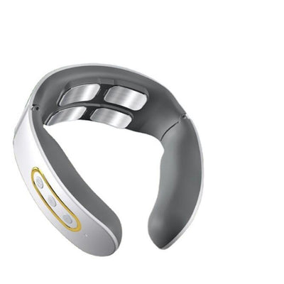 USB Rechargeable 4 Heads Cervical Spondylosis Massager Intelligent Whole Body Meridian Massage Pulse Kneading Heating Neck Protector - Korvel