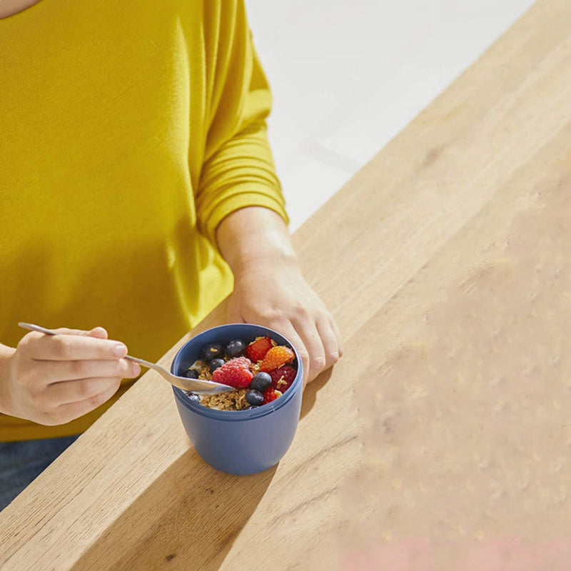Portable Yogurt Cereal Cups with Lids for On-the-Go Meals