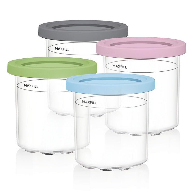 Ensemble de 4 récipients de remplacement et couvercles pour Ninja Creami Deluxe Pints