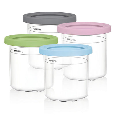 4-Pack Replacement Containers & Lids for Ninja Creami Deluxe Pints