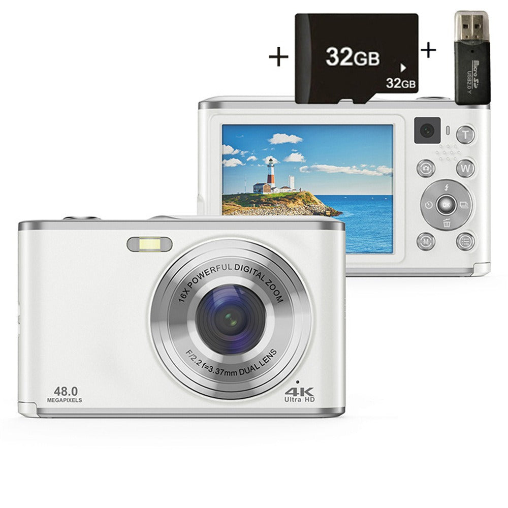 DC306 digital high-definition camera front and rear dual camera autofocus entry-level student card machine - Korvel