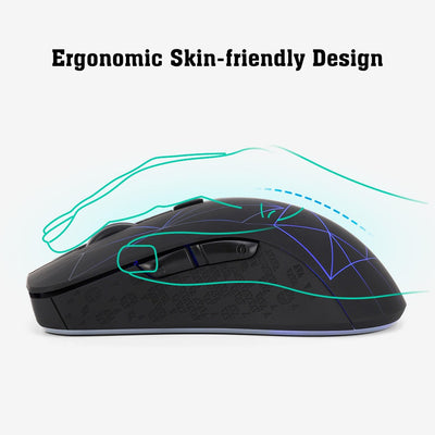Dual mode wireless mouse silent office colorful illuminated charging Bluetooth mouse for laptops - Korvel