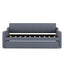Twin Size Upholstery Daybed with Trundle & USB Charging - Gray