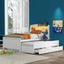 Cama Plataforma Elegante de Tamaño Twin con Almacenamiento y Cabecera LED