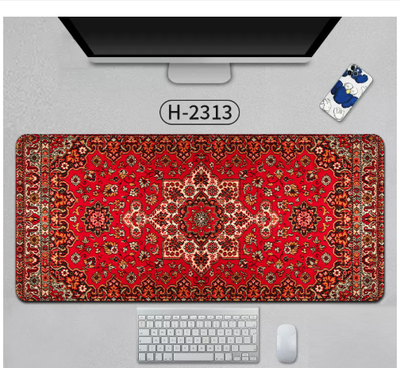 Large Persian Mouse Pad Office Carpet MousePad Natural Rubber Lockedge Anti Slip Desk Mat Laptop Office Game Accessories Pad - Korvel