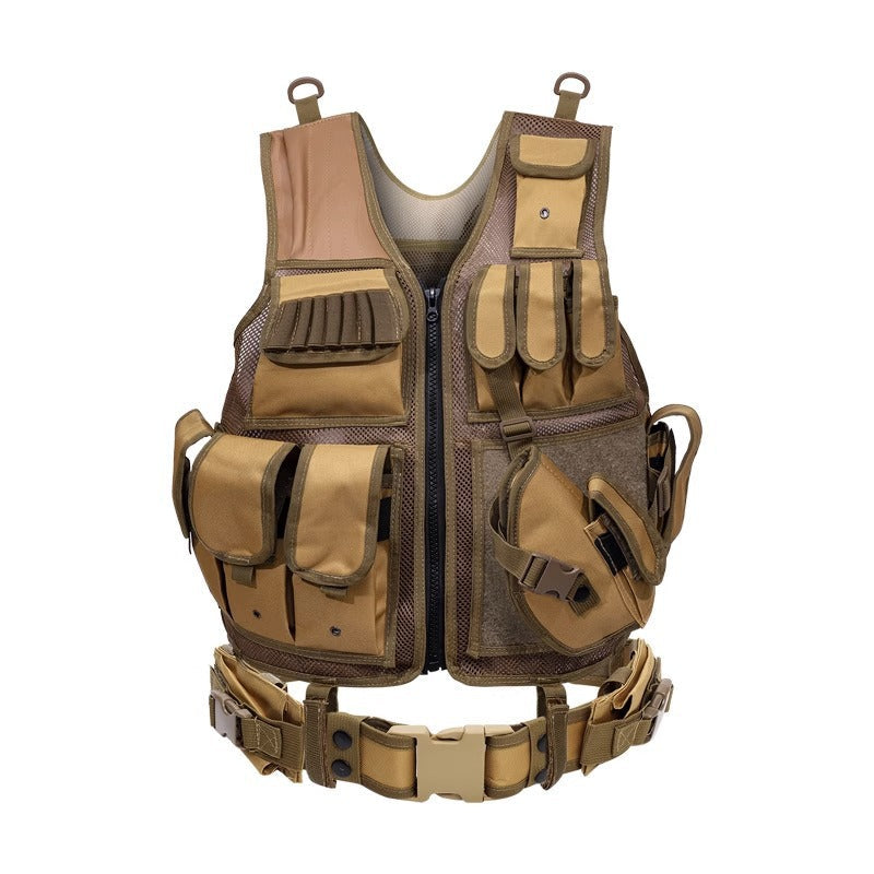 Wholesale Outdoor 6000D Nylon Multi-Pocket Gear Hunting Camouflage Breathable Training Equipment Tactical Grid Vest - Korvel