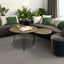 27.56'' Round Nesting Coffee Table Set of 2, Circular Nesting End Table Set  Sturdy Metal Base for Living Room, bedroom, Brown - Korvel