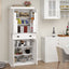 Elegant 71" Kitchen Pantry Storage Cabinet with Adjustable Shelves