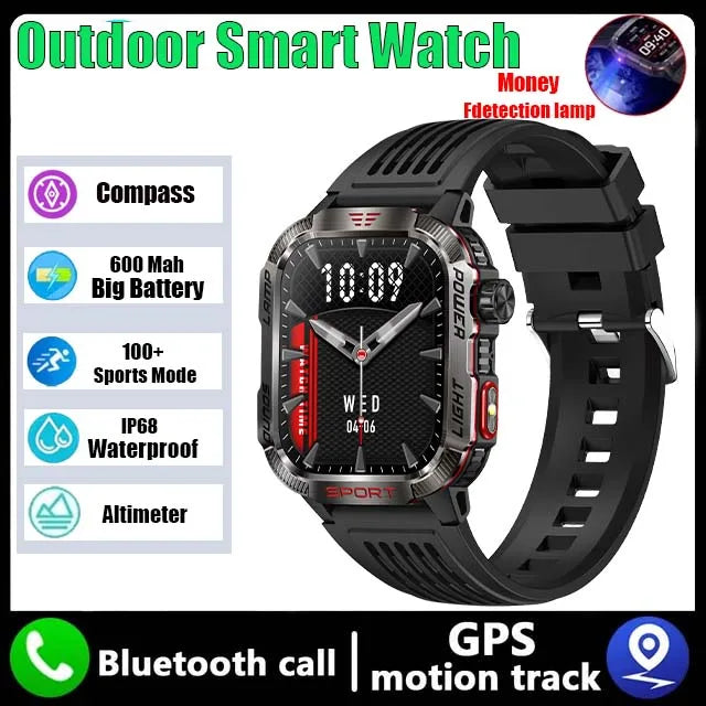 GZYR 2.01" Screen Smart Watch Men Bluetooth Call 600 mAh Sports Waterproof Heart rate Blood Oxygen SmartWatch For Huawei Xiaomi - Korvel