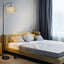 Arc Floor Lamp with Remote Control, Dimmable LED Floor Lamp with 3 Color Temperature Boho Farmhouse Tall Pole Lamp - Korvel