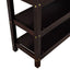 Full Size Loft Bed with Storage Shelves and Under-bed Desk  Espresso - Korvel