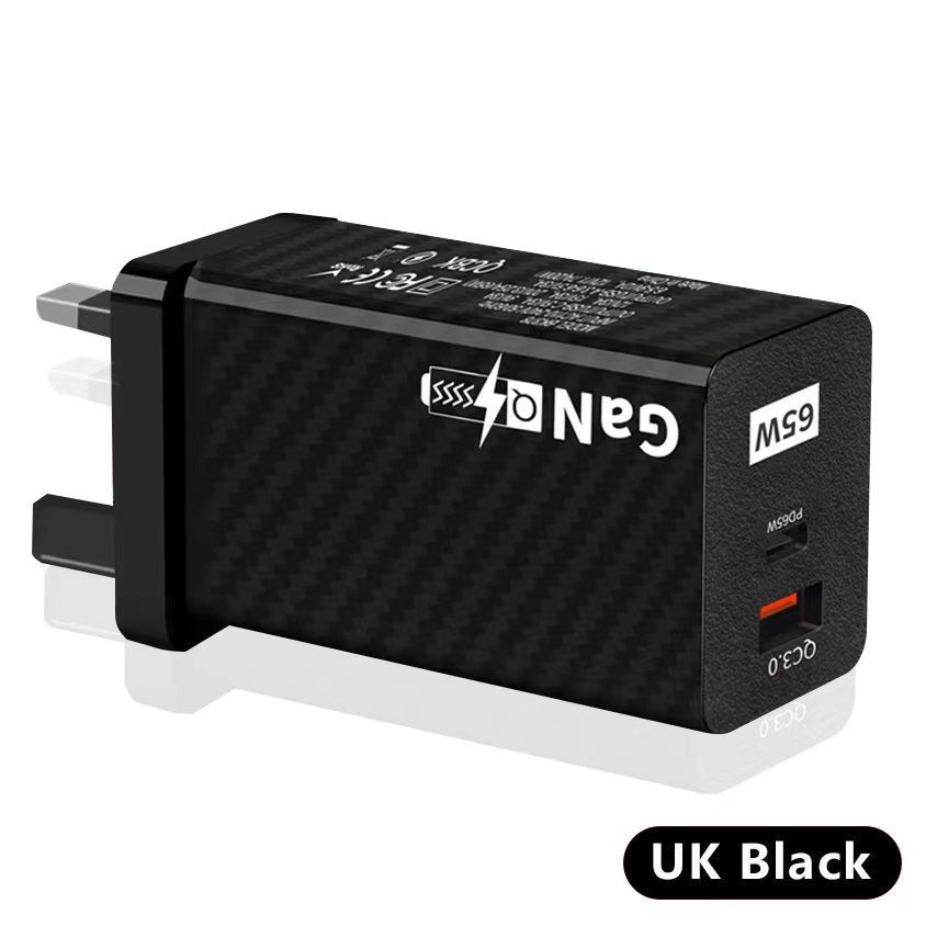 Adaptateur de charge double en nitrure de gallium de 65 W