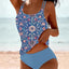 Digital Printed High Waist Tankini Swimsuit for Women