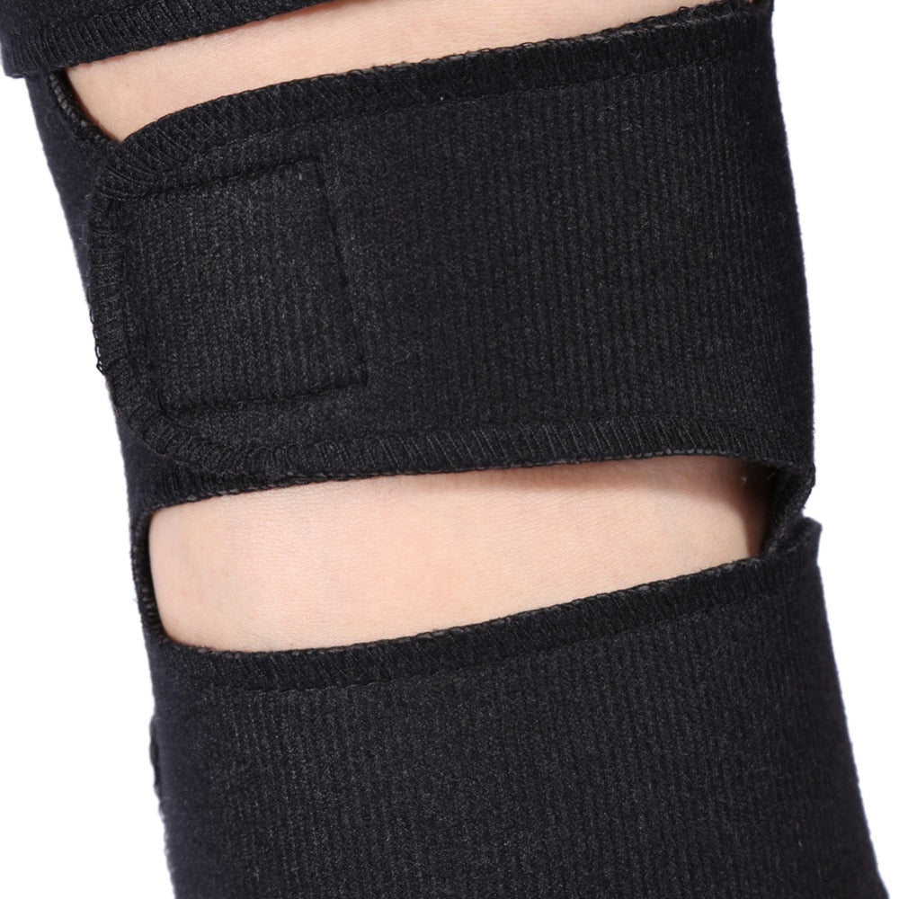 1 Pair Tourmaline Self Heating Knee Pads Magnetic Therapy Kneepad Pain Relief Arthritis Brace Support Patella Knee Sleeves Pads - Korvel