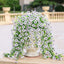 Purple hanging artificial flowers, vines for wedding arch, home, garden, party, autumn decor, fake eucalyptus, plant decor, 2 pc - Korvel