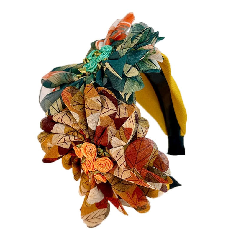 Fashionable handmade fabric flower headbands - Korvel