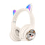 AKZ-09 Earphones Space Cabin Cartoon Simulation Cat Bluetooth Headwear Large Battery Earphones Foldable - Korvel