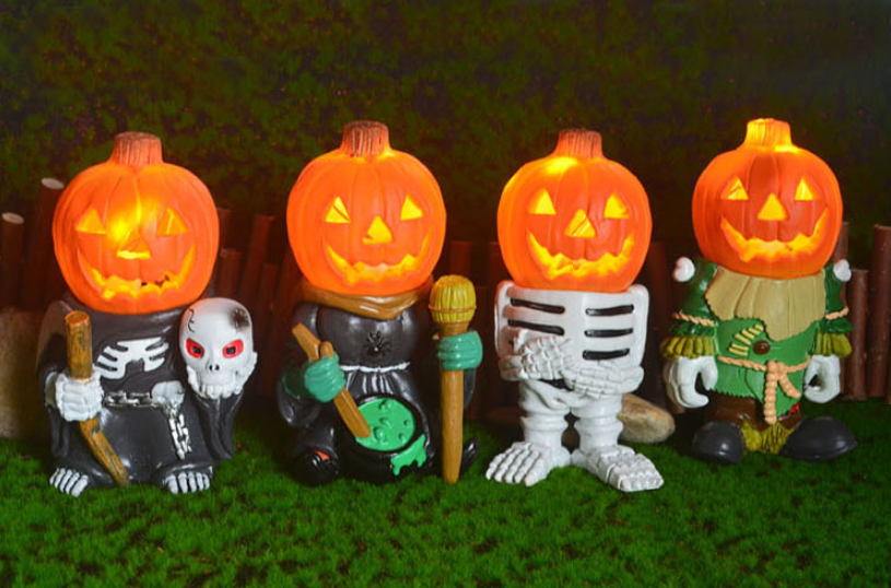 Luminous Pumpkin Knight Garden Ornament
