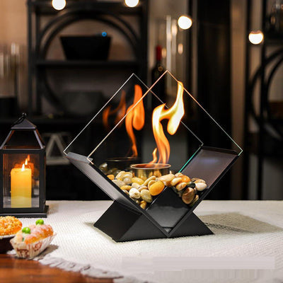 Diamond Shaped Portable Alcohol Fireplace