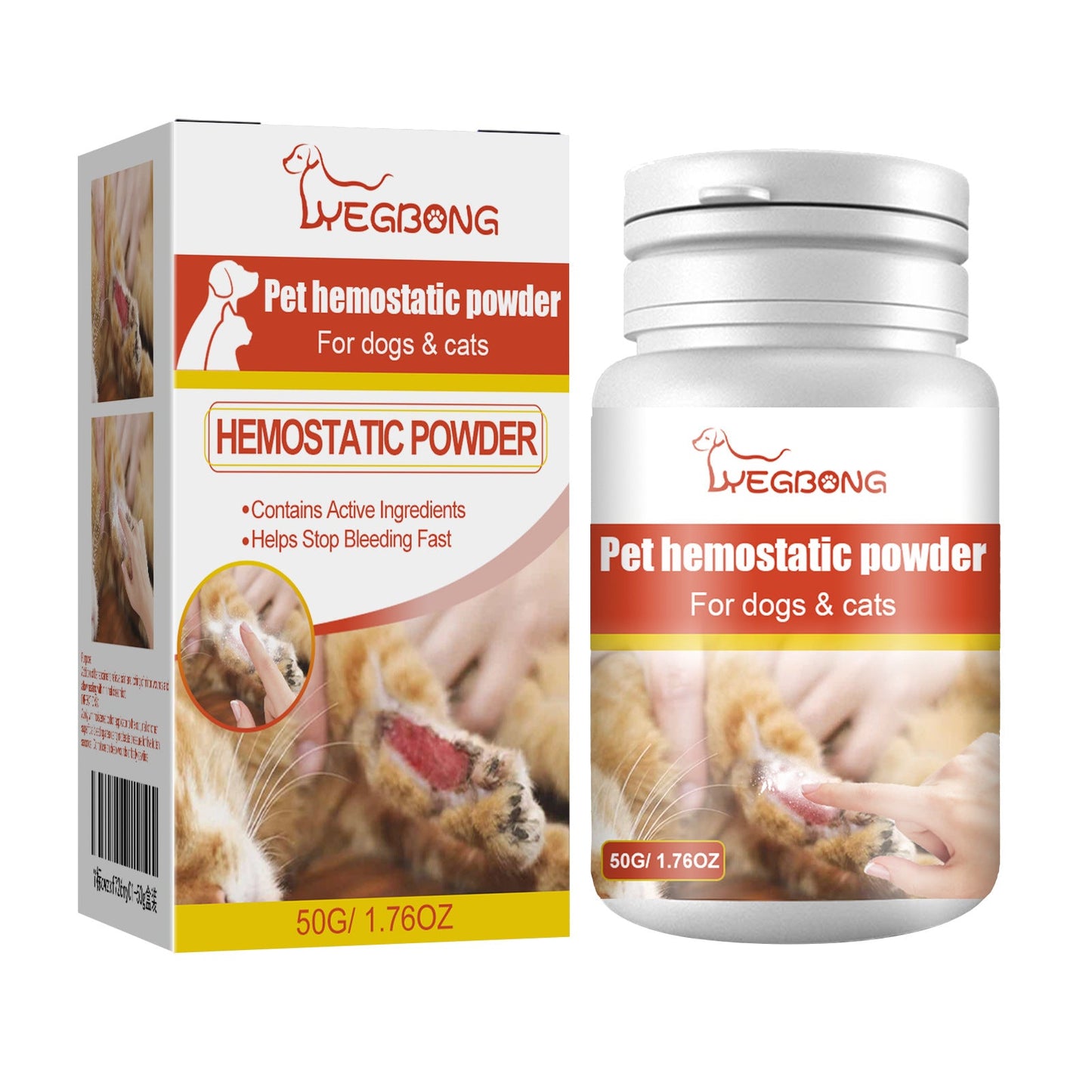 Poudre hémostatique premium pour animaux de compagnie pour les soins des blessures