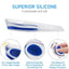 1pair Soft Silicone Gel Lnsoles Men Women TransparentRelieve Foot Pain Heel Lnsoles Foot Massager CareShoe Pad Foot Care Tool - Korvel