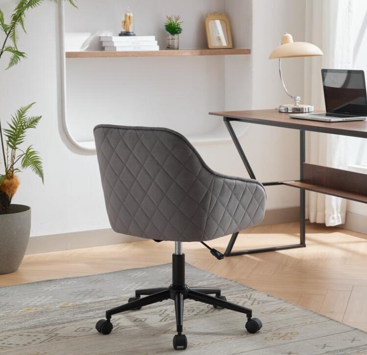 Velvet Office Desk Chair, Modern Home Desk Chair with Wheels , Vanity Chairs for Living Room, Bedroom,Study Room - Korvel