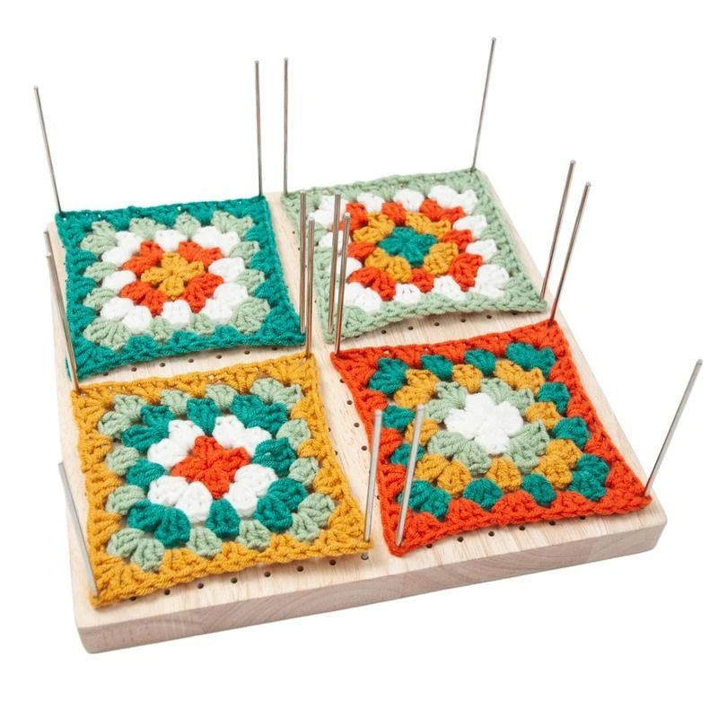 Wooden blocking board Manual wool grid board With 324 Small Holes For Setting Sewing - Korvel