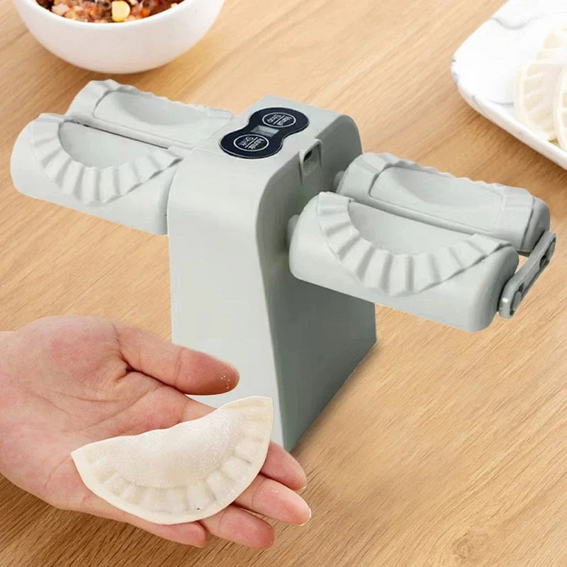 Fully Automatic Electric Dumpling Artifact Kitchen Household Double Head Automatic Manual Press Type Pierogi Maker Mould Machine - Korvel
