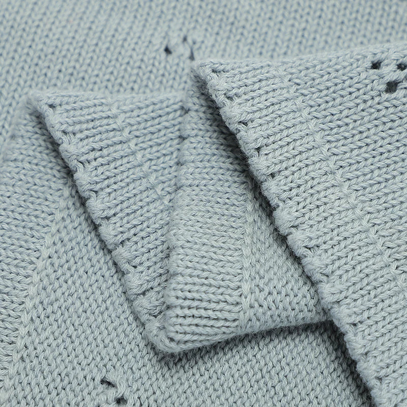 Knitted Solid Color Duvet Cover for Infants and Young Children