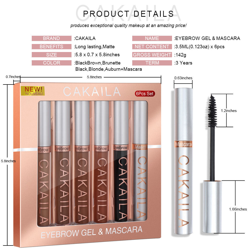 CAKAILA  Eyebrow dye matte non-smudge dyeing makeup eyebrow shaping eyebrow dye mascara set - Korvel