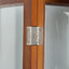 Elegant Walnut Lighting Curio Cabinet with Adjustable Shelves