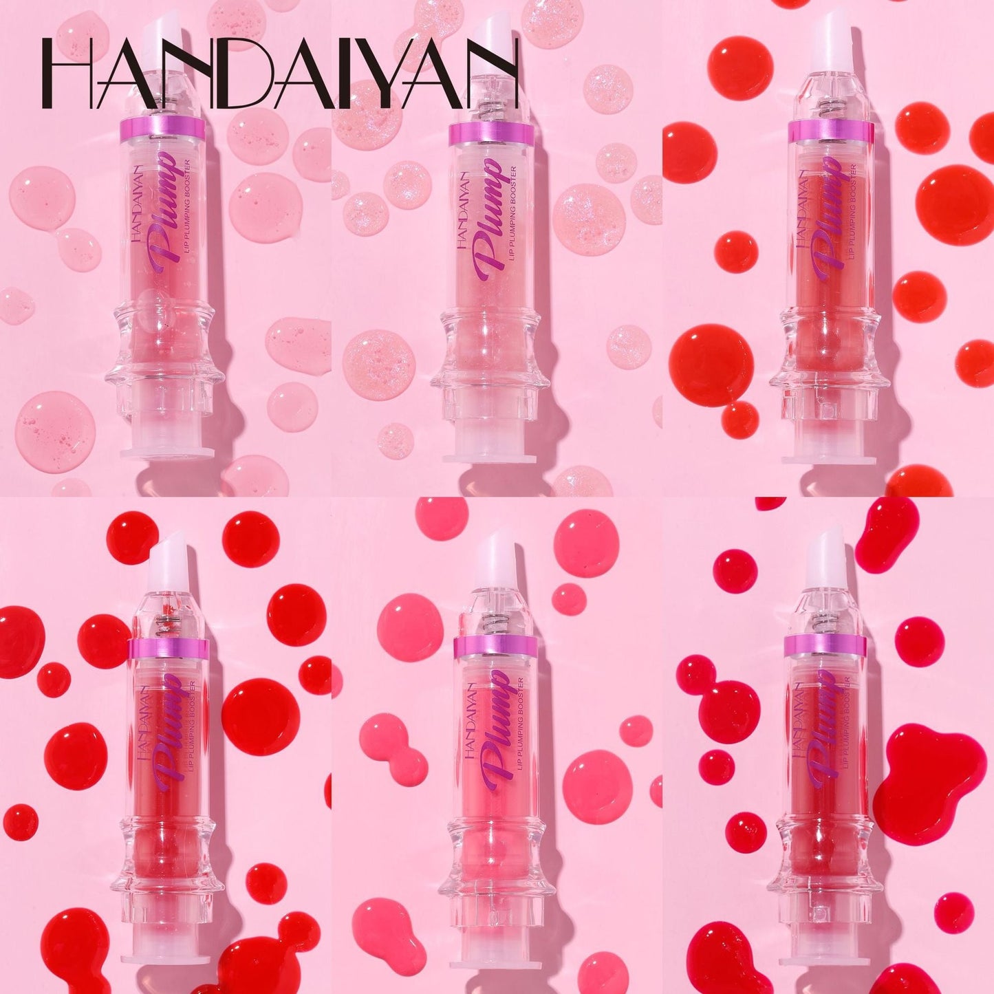 HANDAIYAN PLUMP & POUT Lip Plumping Booster Gloss, High Shine for Plumper Looking Lips,Extreme Shine Crystal Volume Lip Oil - Korvel