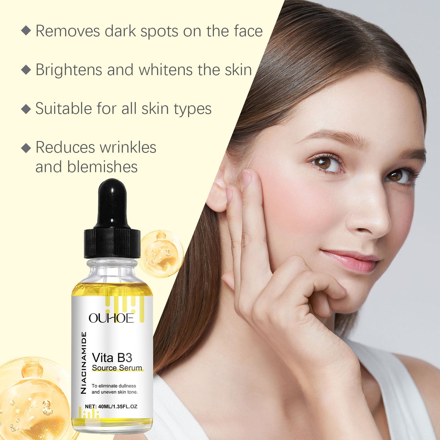 Face Serum Moisturizes Facial Skin With Moisture Lock Hydrating Vitamin B3 Serum - Korvel