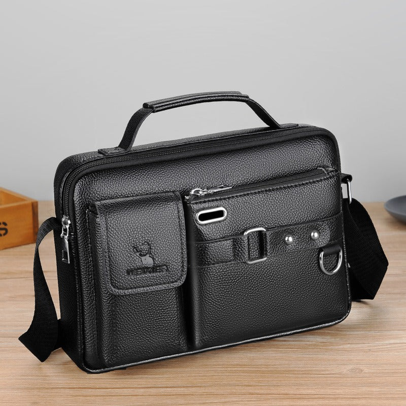 One Shoulder Bag Men's Cross Shoulder Bag Casual Handbag Business One Shoulder Cross Body Bag Men's Satchel Design Hanging Bag - Korvel