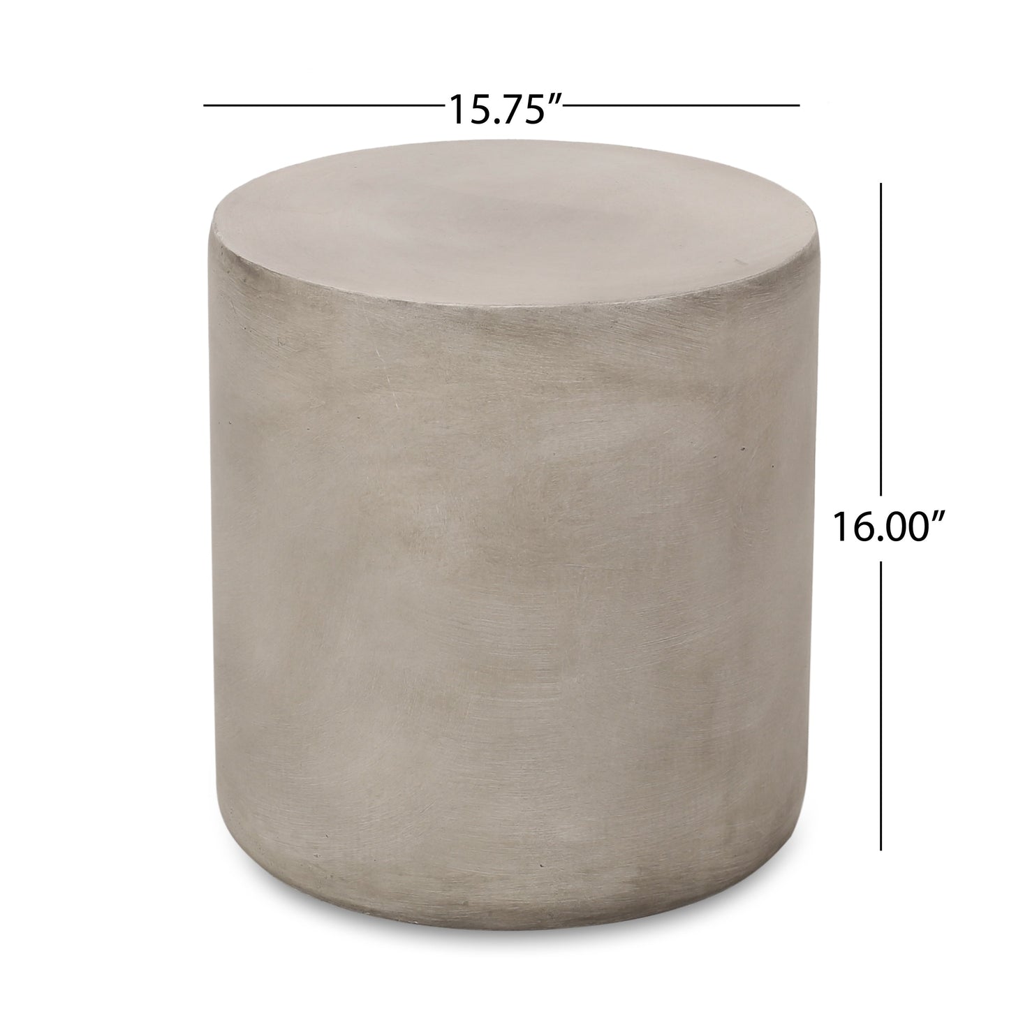 Light Gray Concrete Side Table
