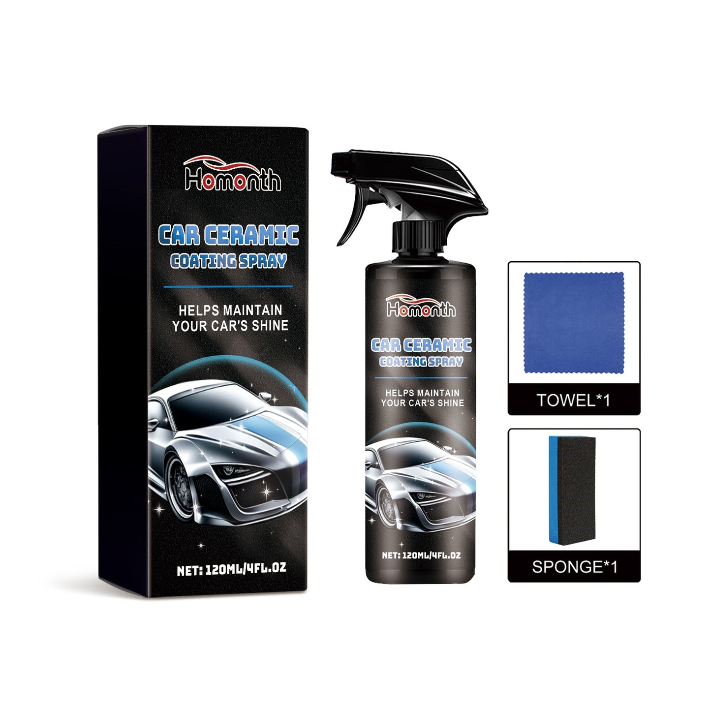 Automotive Ceramic Coating Spray, Car Refurbishment Car Paint Brightening Decontamination Polishing Refurbished Ceramic Spray - Korvel