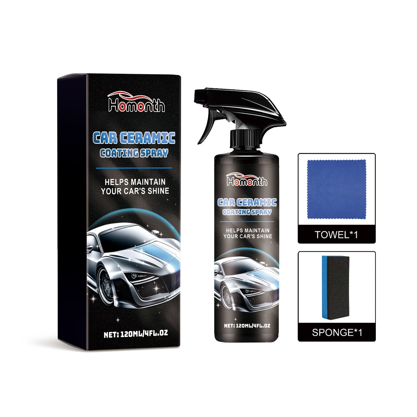 Automotive Ceramic Coating Spray, Car Refurbishment Car Paint Brightening Decontamination Polishing Refurbished Ceramic Spray - Korvel