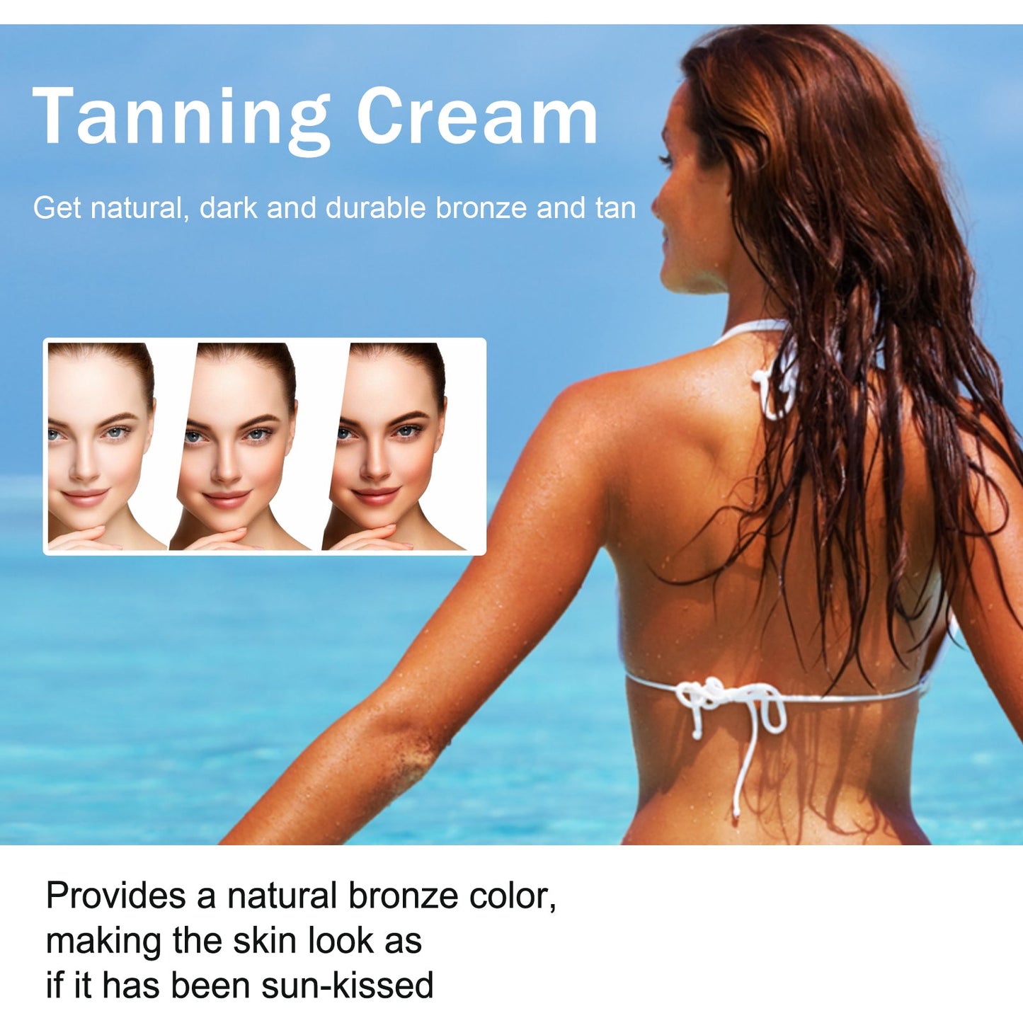 Tanning Cream, Outdoor Beach Tanning Helps Tan Wheat Tan Moisturizes Skin And Helps Tan Skin - Korvel
