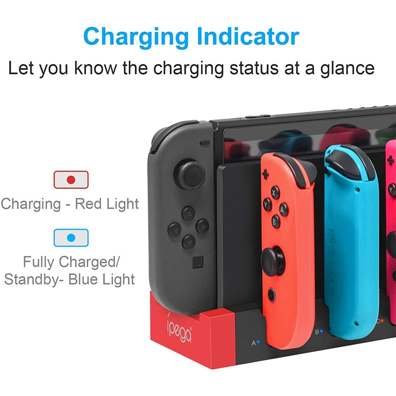 Switch Joy Con Controller Charger Dock Stand Station Holder for Nintendo Switch NS Joy-Con Game Support Dock for Charging - Korvel