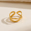 Anillo Elegante Ajustable de Apertura Cruzada