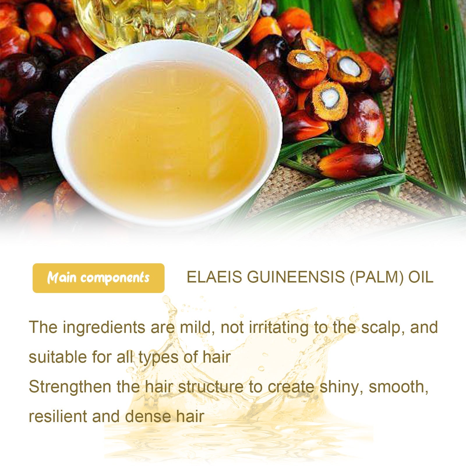 Batana Oil, Hydrating Repair Hair Sere Short-Tempered Soft Thick Hair Oil - Korvel