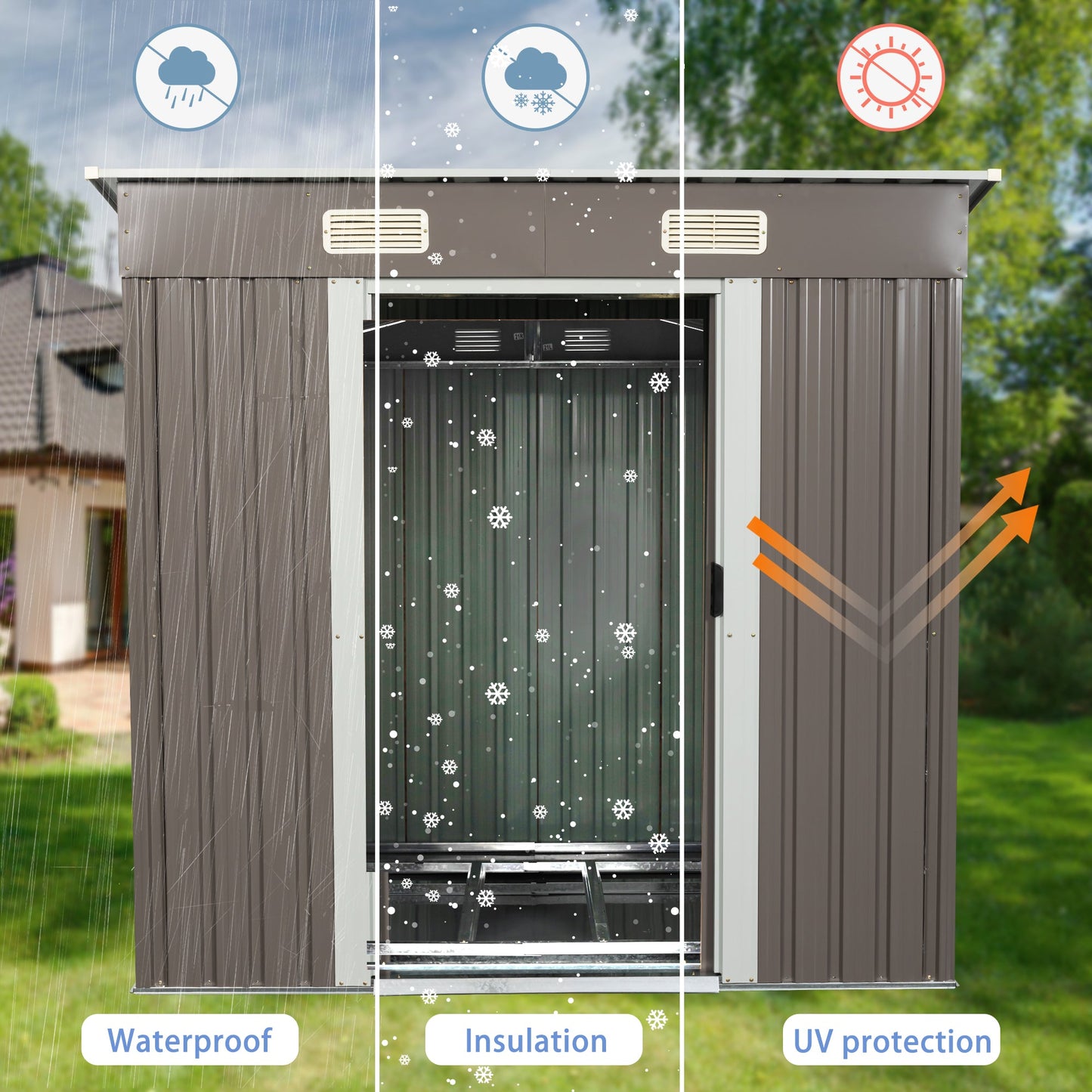 6ft x 4ft Premium Outdoor Metal Storage Shed