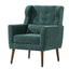 Modern Accent Chair Upholstered Foam Filled Living Room Chairs Comfy Reading Chair Mid Century Modern Chair  (Blackish Green) - Korvel