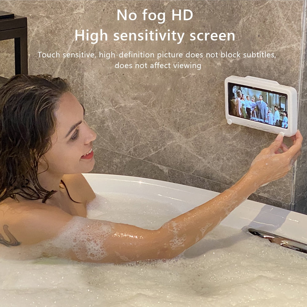 Wall-Mounted Waterproof Phone Holder for Bathroom
