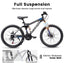 A2660 Ecarpat Mountain Bike 26 inch Wheel Carbon Steel Frame Disc Brake Thumb Shift Front Fork Rear Shock Absorber Bicycle - Korvel