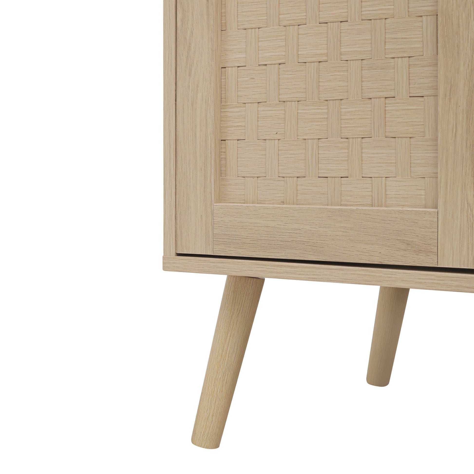 4 Door Accent Cabinet Sideboard Buffet Storage Cabinet with Adjustable Shelf for Entryway Living Room Bedroom - Korvel