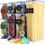Pack of 7 Food Storage Container Space Saving Plastic Cereal Keeper with Air Tight Lid - Korvel