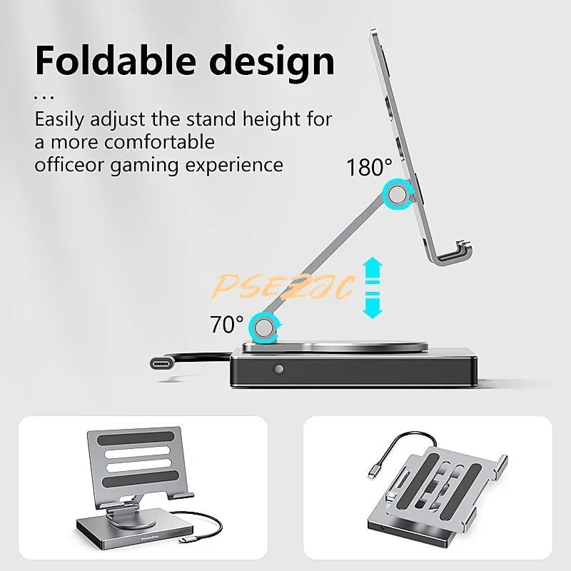 4K/60Hz USB 3.0 Splitter Hub with Gigabit Ethernet Port